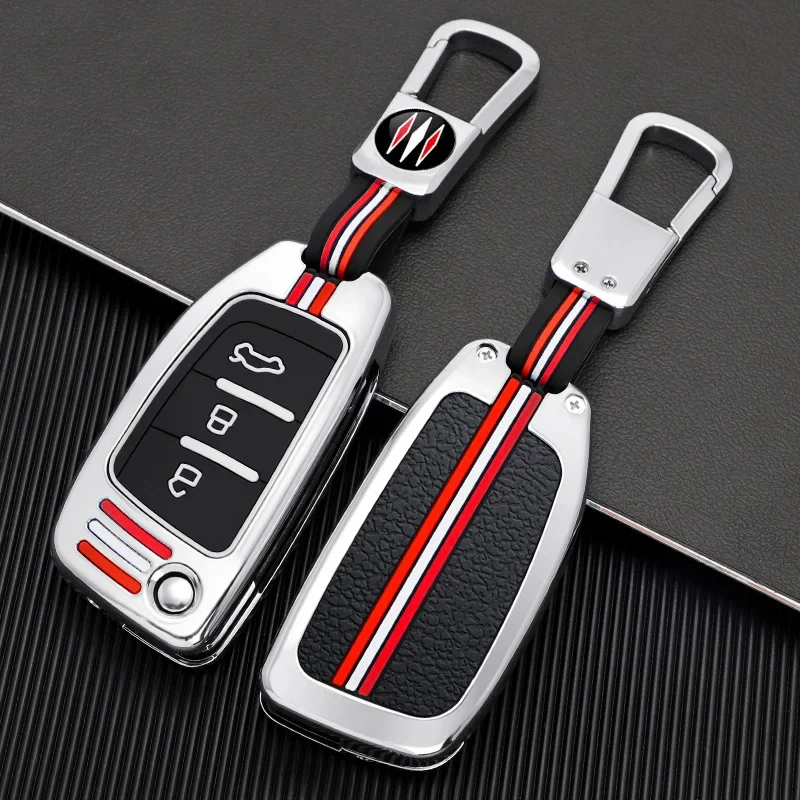 Zinc alloy + silicone Car Key Case Cover for Geely X6 X3 GX3 EC7 EC8 GC6 EC715 EC718 Emgrand7 EU7 EC7-RV EC718-RV Accessory
