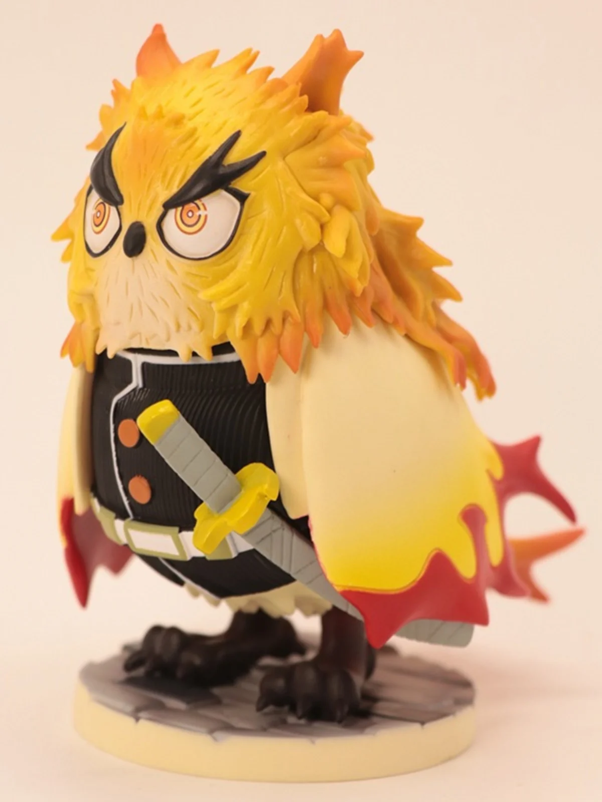 Decoration Demon Slayer Rengoku Kyoujurou Cosplay Cartoon Owl Vehicle-mounted Handmade Model Desktop Ornament Birthday Present