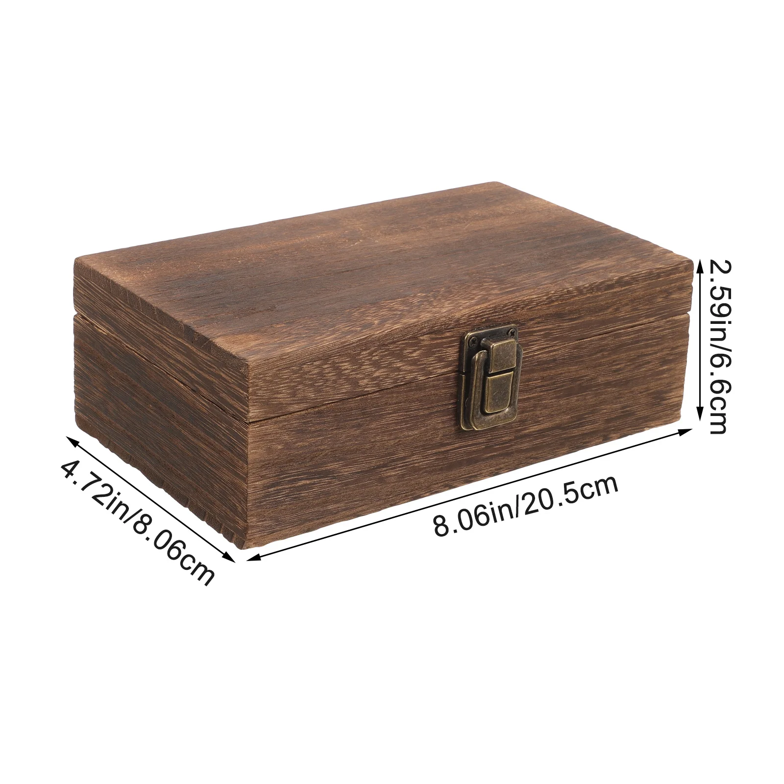 Carbonized Paulownia Wood Stamp Storage Box Compact Lightweight Inkpad Holder Wooden Seal Case Organizer For Calligraphy