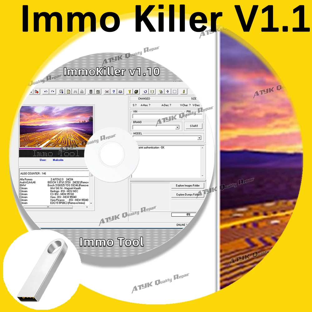 Immo Killer 1.1 Code reader car software diagnostic pour voiture immo off Auto Repair car tools mechanics profesional Program