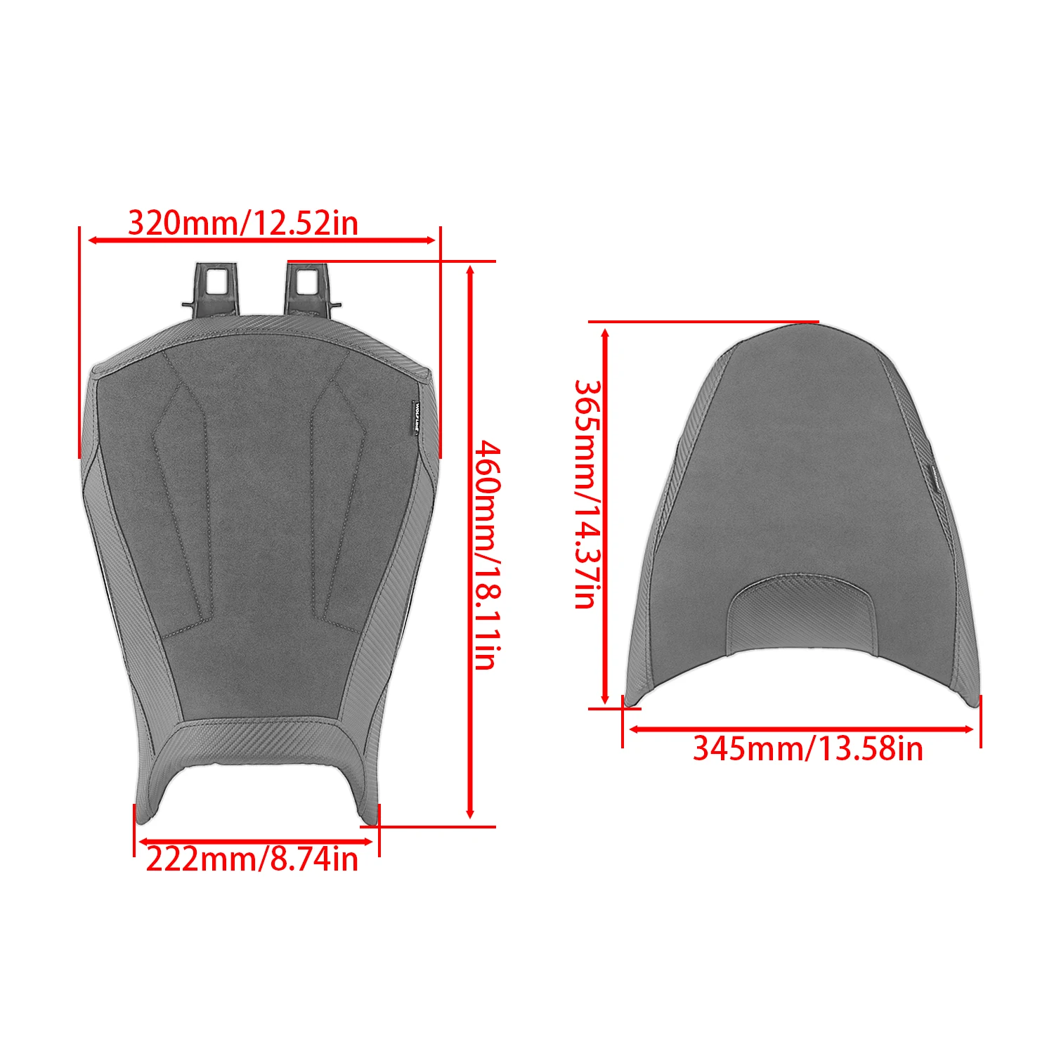 WOLFLINE Driver Passenger Double Seat for BMW R1300GS 2024-2026 Front Rider Rear Motorcycle Heatable Seat Cushion for Comfort