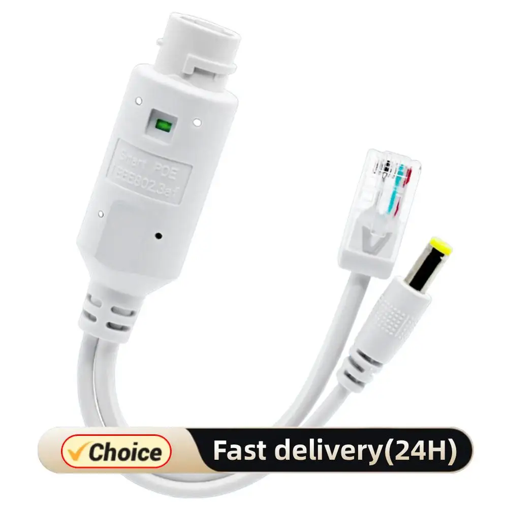 

48V To 12V POE Spliter Adapter Waterproof Video And Power Adapter Cable Supply Module Injector Extender for IP Camera Extender