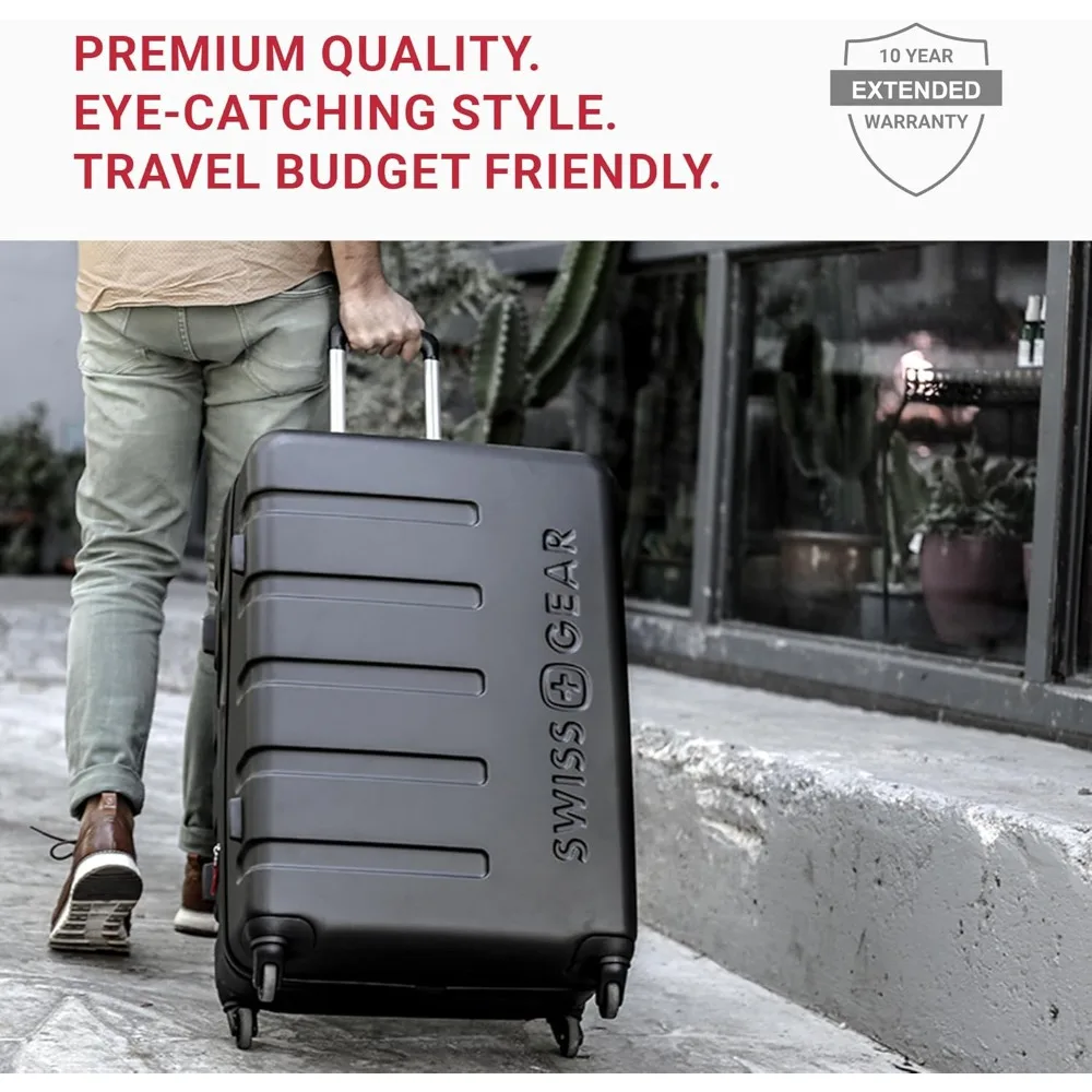 Expandable Hardside Carry-On Luggage with 360° Spinner Wheels, Lightweight & Durable for Frequent Travelers