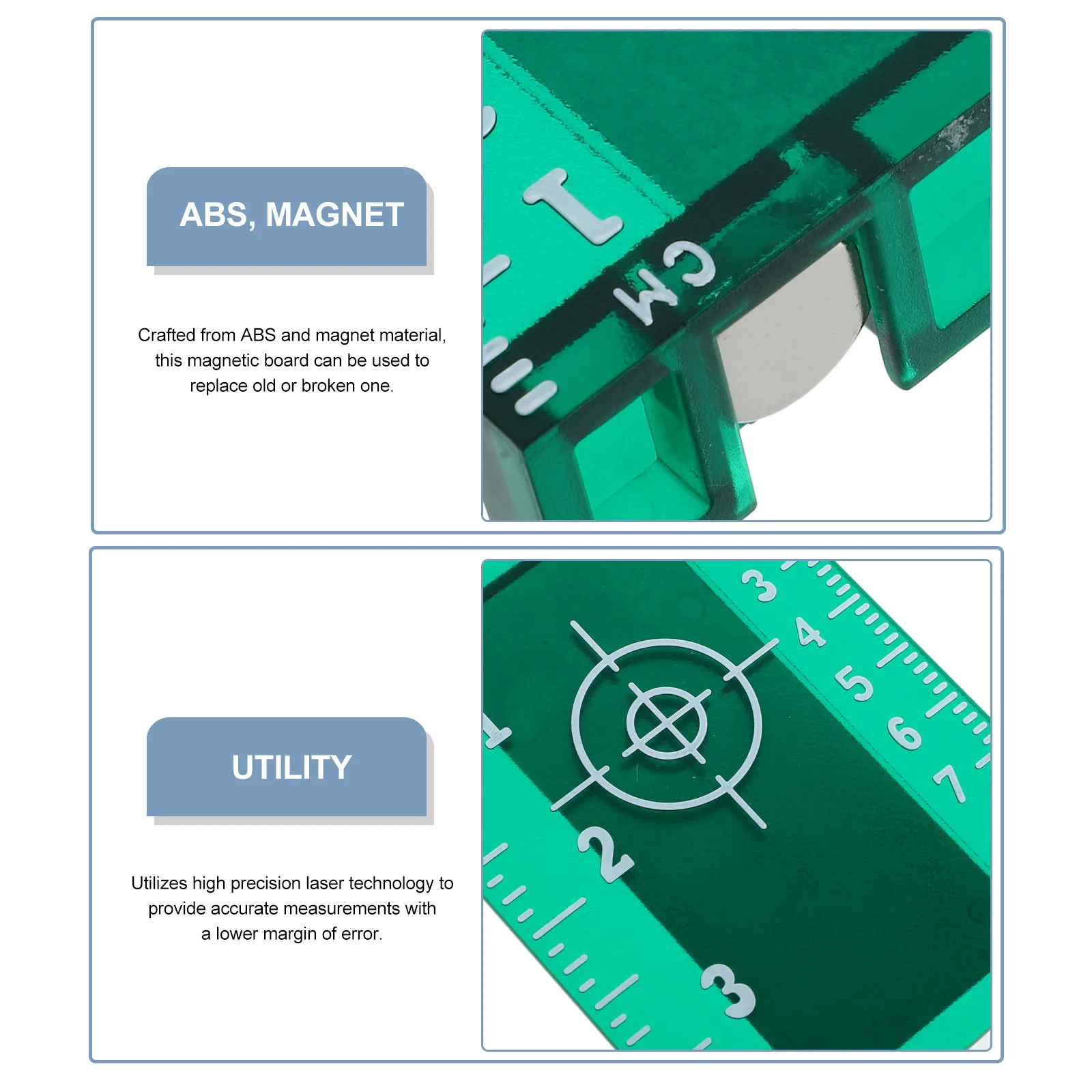 

Laser Target Card Plate Magnetic Heavy Duty Board Replacement for Laser Level Meter Accurate Magnetic Plate Grid