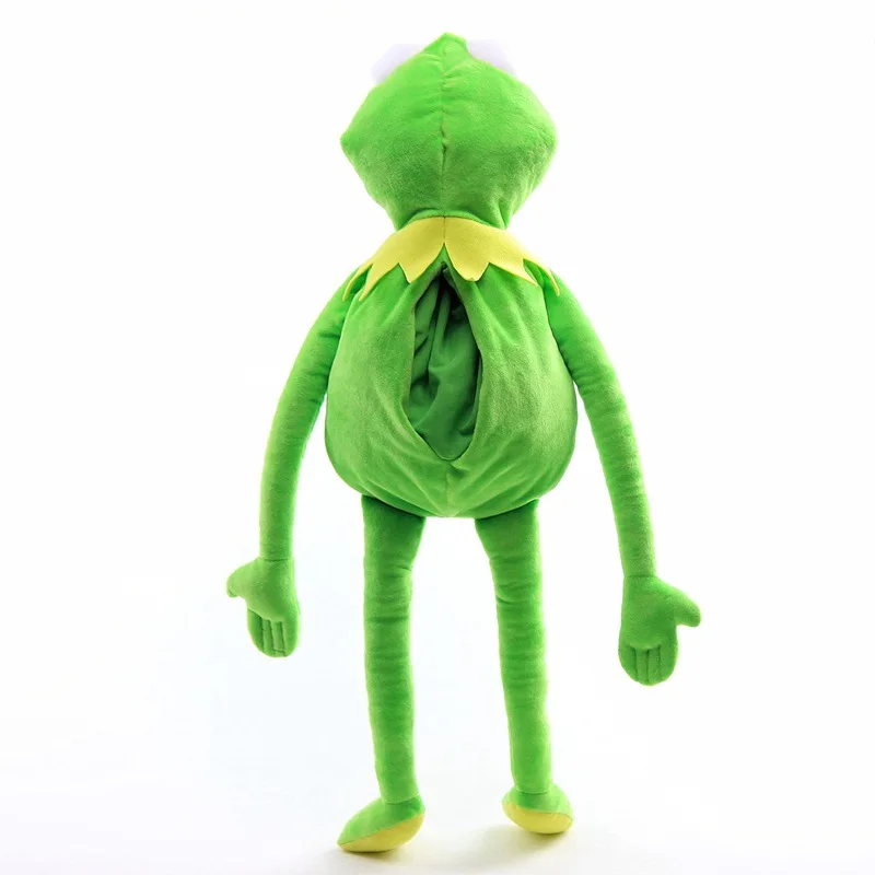 1pKermit The Frog muñeco de peluche divertido marioneta de mano mochila escolar Rana Animal juguete de peluche muñeca grande Ventriloquist accesorios de rendimiento para bebé