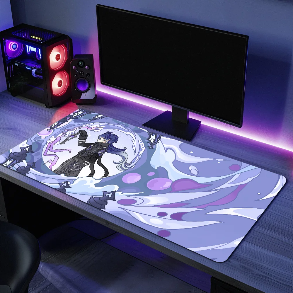 New Genshin Impact Nodkrai Varesa Mouse Pad Desk Mat Large Non-slip Anti-fray Keyboard Ergonomic Office Rubber PC Home Custom view 5
