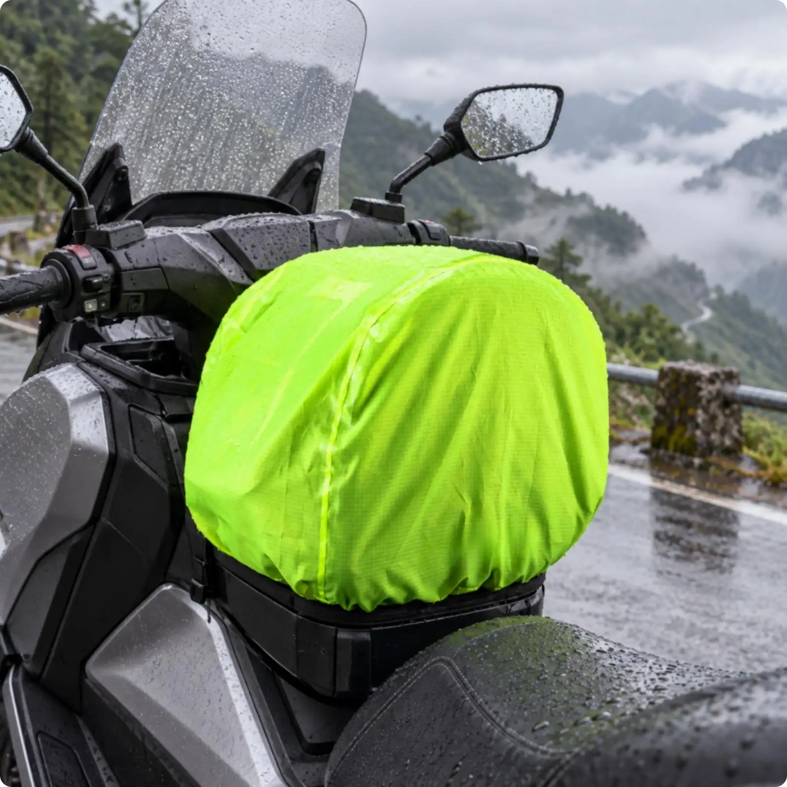 Motorcycle Luggage Rain Cover for 14L Tank Bag PU EVA Material Compact Protective Shield
