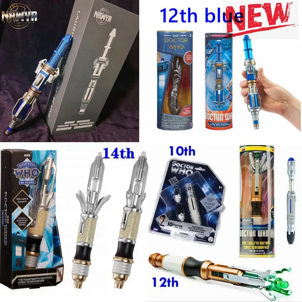Новый доктор Кто 14th Реквизит Металлическая звуковая отвертка Светодиодный фонарь 12th 13th Doctor 11th Sonic Light Звуки Модель Косплей Игрушки Рисунок Новый доктор Кто 14th Реквизит Металлическая звуковая отвертка Светодиодный фонарь 12th 13th Doctor 11th Sonic Light Звуки Модель Косплей Игрушки Рисунок