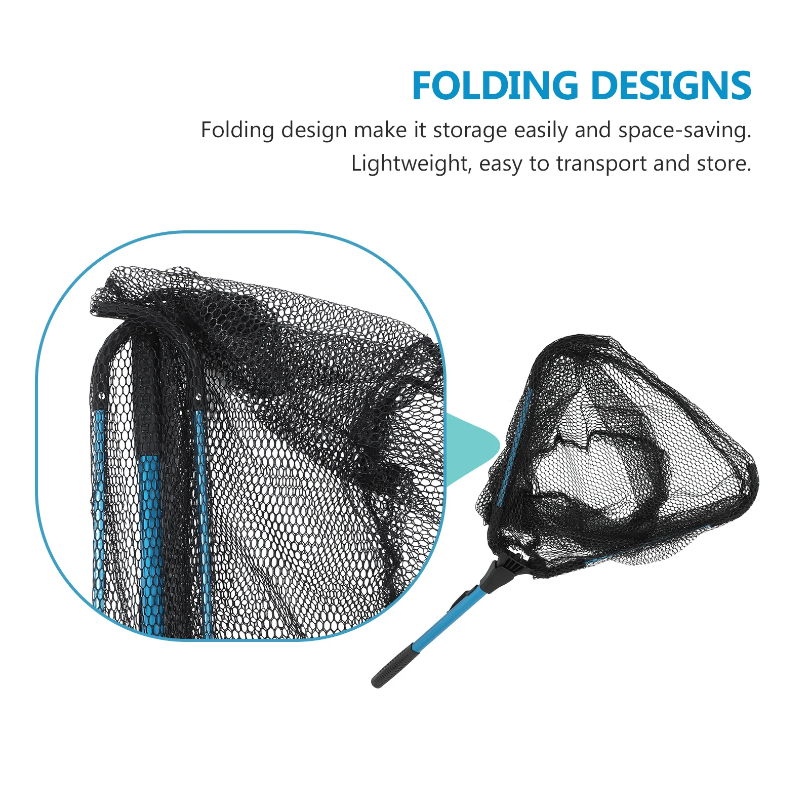

1Pcs Folding Telescopic Fishing Net Aluminum Alloy Landing Net Durable Lightweight Non-Damage Mesh Fish Friendly River
