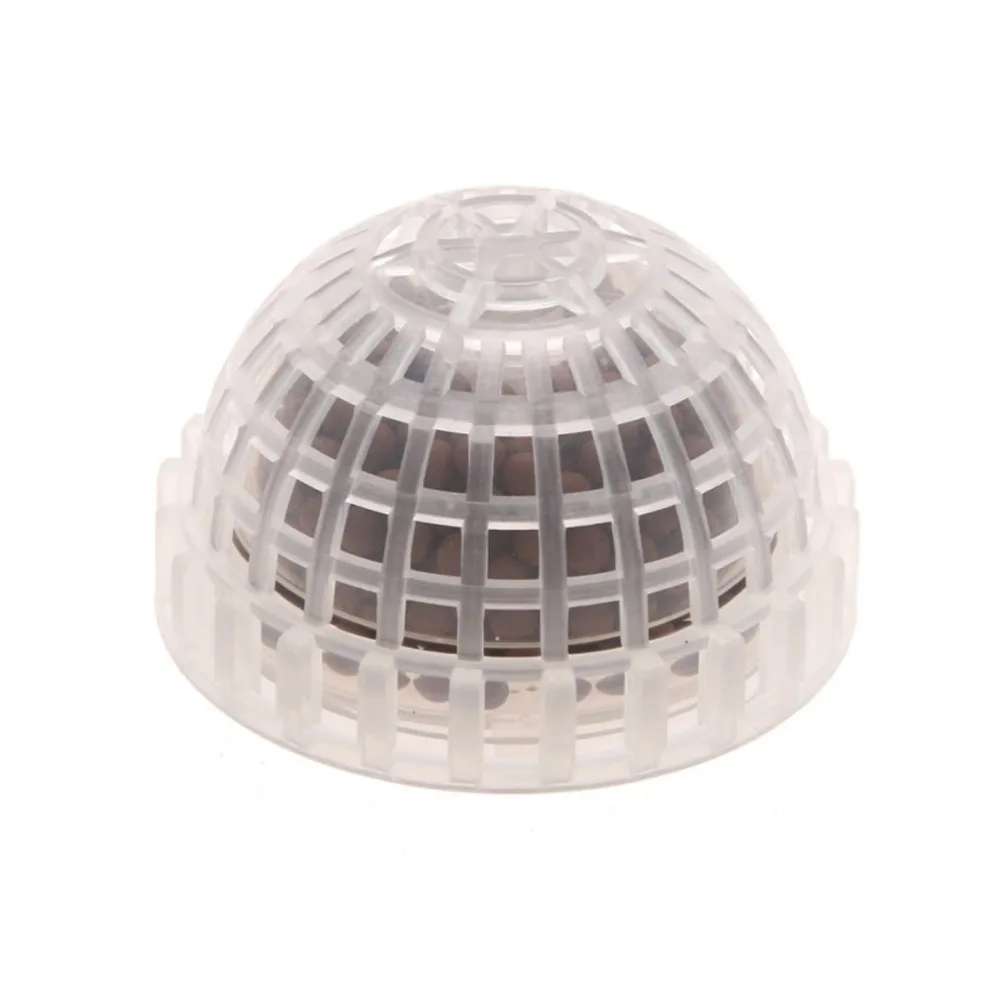 2pcs Transparent Moss Mesh Holder Grid Mesh Shell Hollow Inner Space Aquarium Plant Holder Counterclockwise Twist Lock