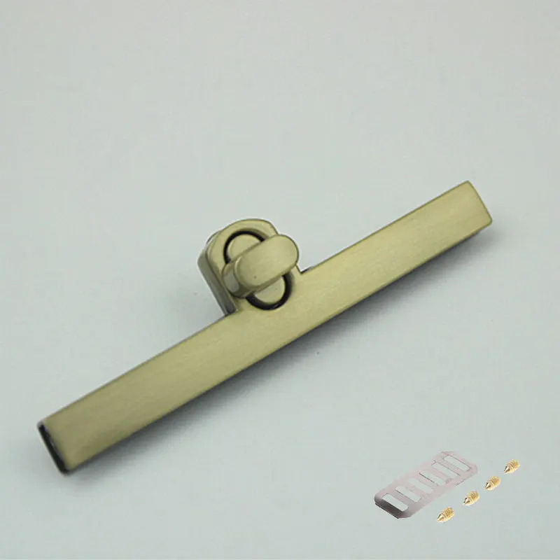 1pc Metal Bag Oval Clasp Long Strip Bag Buckle High Quality Twist Lock For DIY Handbag Purse Fashion Hardware Bag Accessories