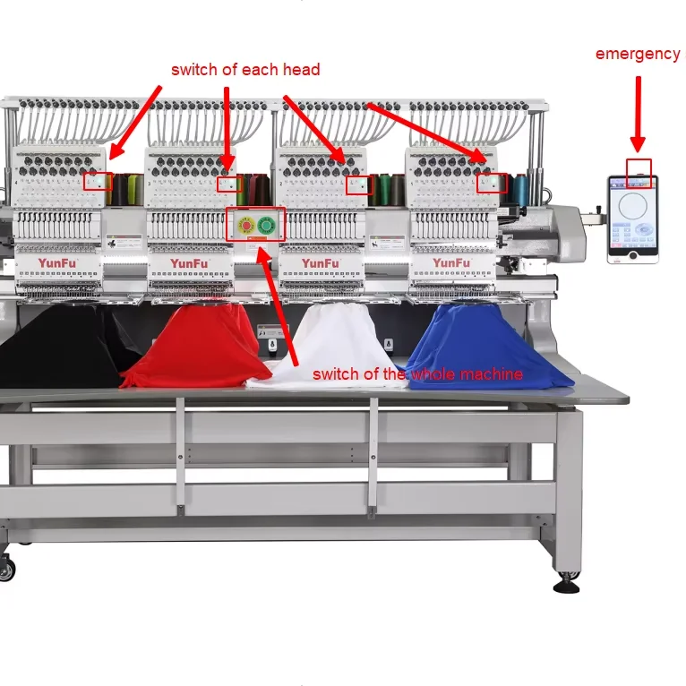 Automatic 4 Head Embroidery Machine Commercial Grade High Speed Easy Operate for Flat & Hat Embroidery