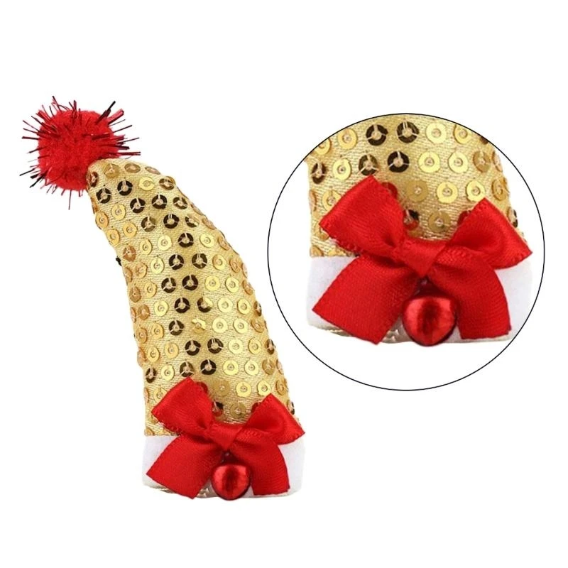 قبعة عيد الميلاد شكل يزين بقع DIY الحرفية لعبة عقال مواد الخياطة 15UB