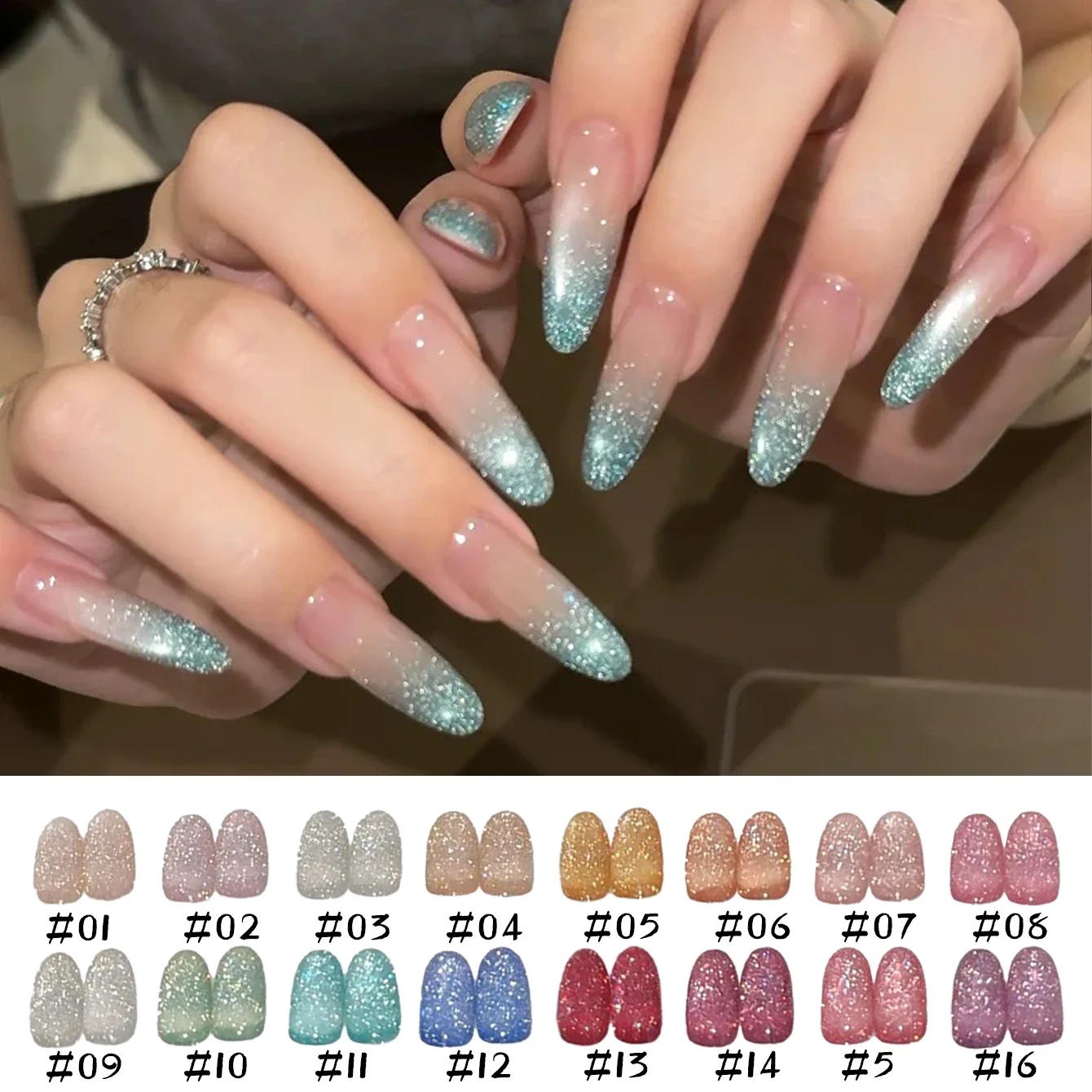 

12 мл, 1 шт. Новинка 2026 года: летний японский милый гель-лак для ногтей с эффектом отбеливания, с блестками в виде сломанных звезд и прозрачными стразами, с эффектом ледяного сияния