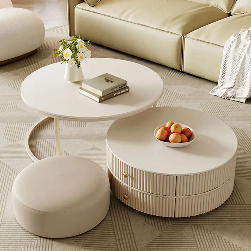 Minimalist Storage Coffee Tables Design Mobile Funky Floor White Coffee Tables Makeup Mesas De Centro Para Sala Furniture Sets