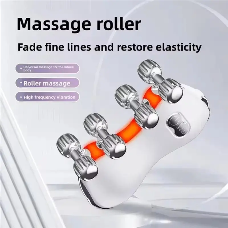 ABKR-Multifunctional 5-In-1 Beauty Device Face Lift Roller EMS 5 Color LED Electric Micro-Current Skin Tightening Facial Massage