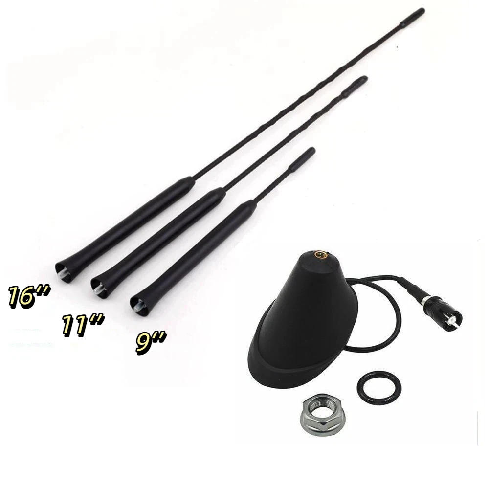 

Universal 9 Inch Anti-Noise AM/FM Whip Antenna with Base, for BMW VW Jetta Golf Polo Passat Audi, Car Radio Replacement Kit