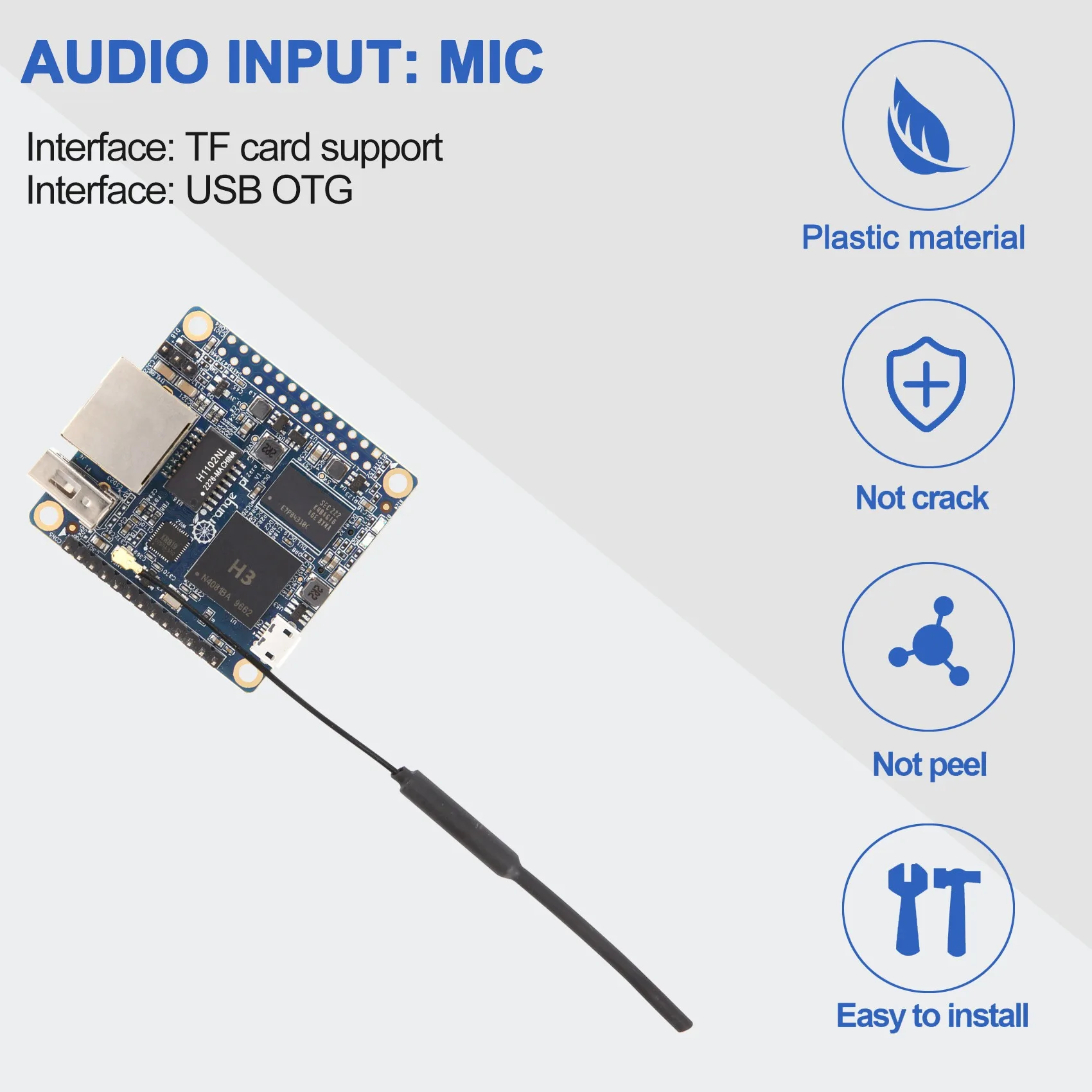 

B30C-For Orange Pi Zero LTS 512MB H3 Quad-Core Development Board,Open-Source Single Board Computer, Run Android 4.4, Ubuntu
