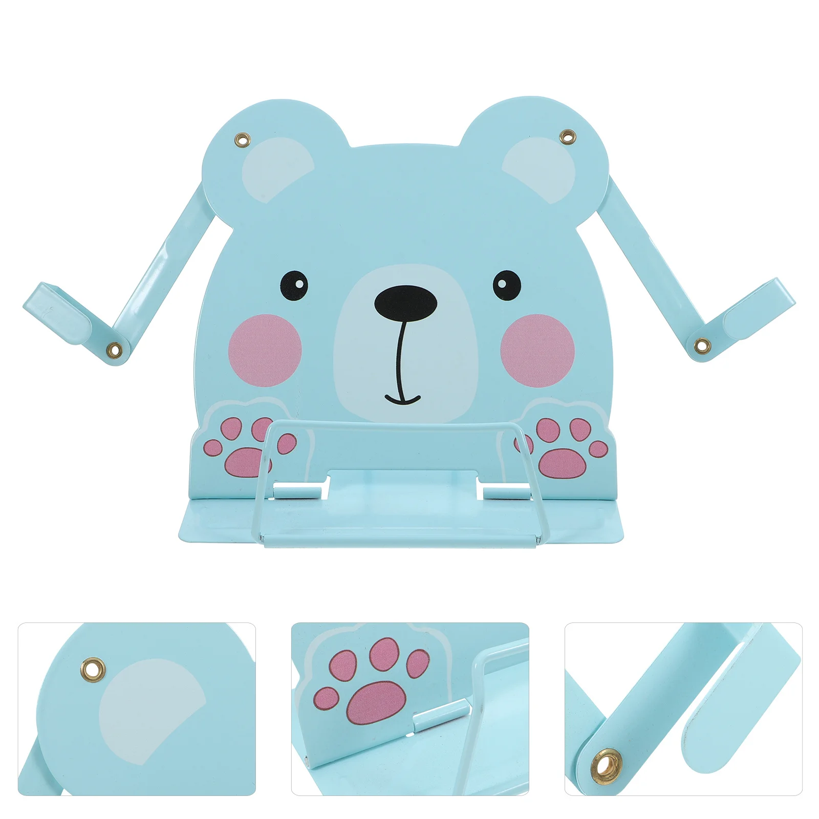 

Cute Animal Metal Bookstand for Kids Adjustable Desk Holder Portable Lightweight for Reading Books Decorative Bookstand