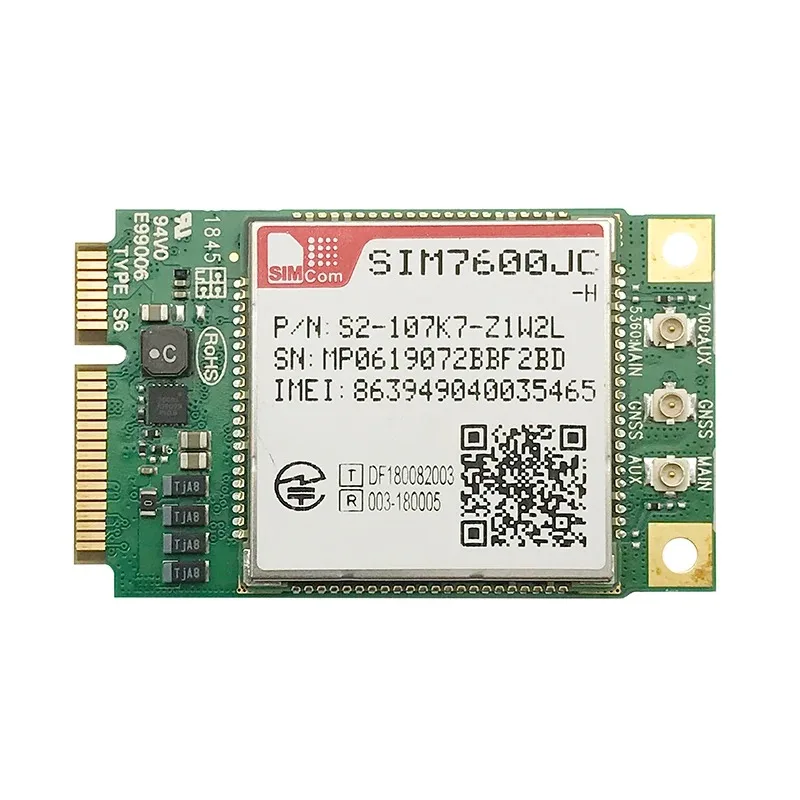 SIMCOM SIM7600JC-H-PCIEA LTE Cat4 MINI PCIE Module Audio Function Japan Band B1/B3/B8/B18/B19/B26 150Mbps Download Data Transfer