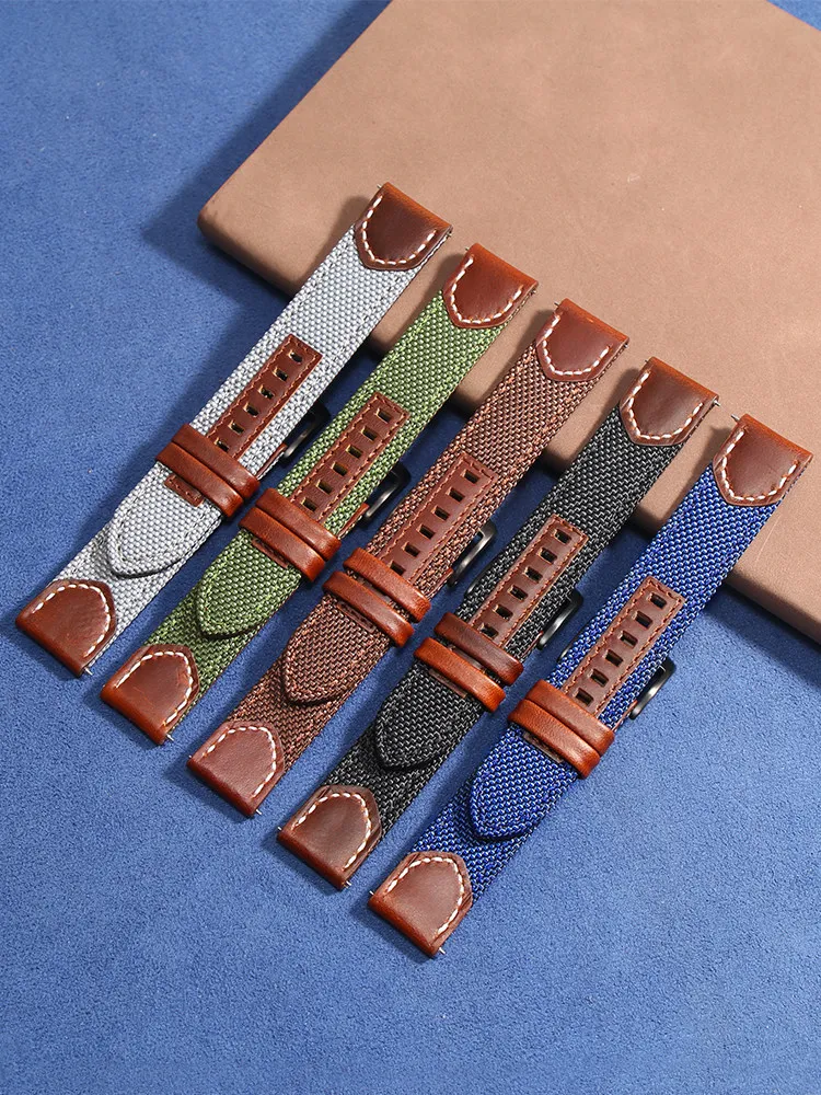 For JP Wrangler JPW646 638 656 Series Retro Nylon Watch Strap Male 22/24mm