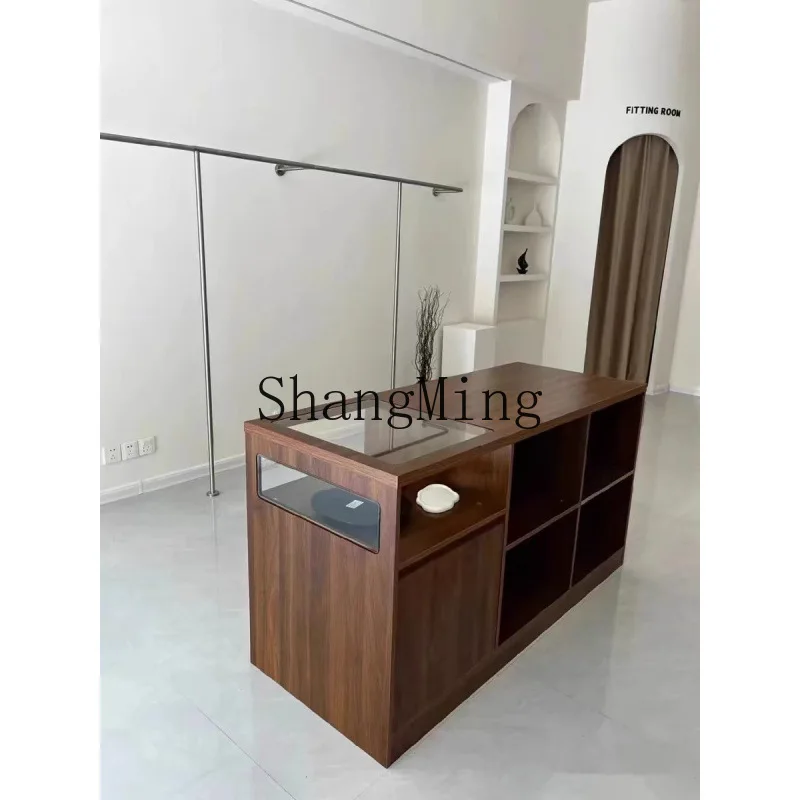 

ZYY clothing store Nakajima cabinet checkout page Storage display table Water bar table Ornament display glass counter