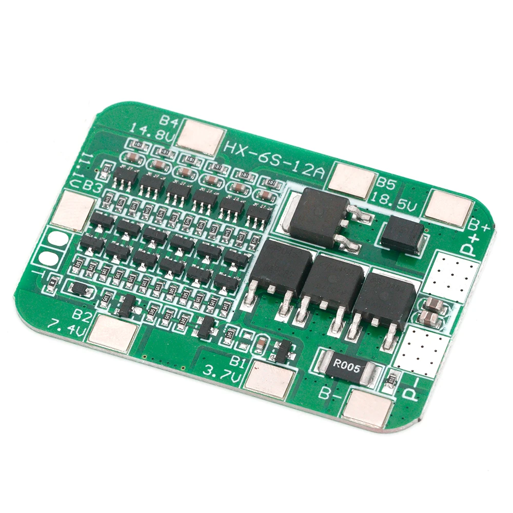6S 12A 24V PCB BMS Protection Board For 6 Pack 18650 Li-ion Lithium Battery Cell Module New Arrival