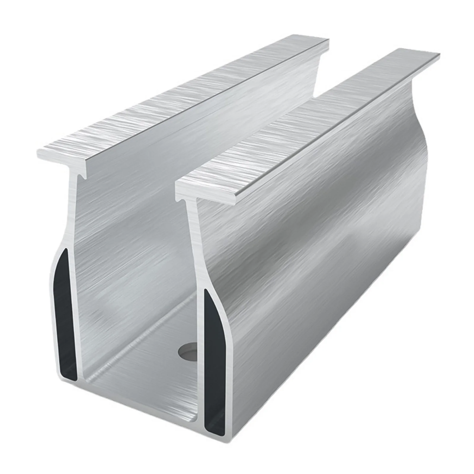 

Aluminum Alloy Bracket for Photovoltaic Panels Provides Strength and Stability Compatible with Middle or End Clamps