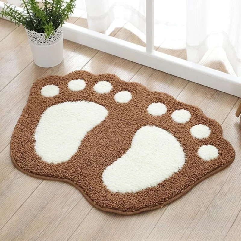 Thickened Korean Style Bathroom Floor Mat Foot Pad Extra Thick Floor Rug Bathroom Toilet Bedroom Bedside Cushion Carpet Decor