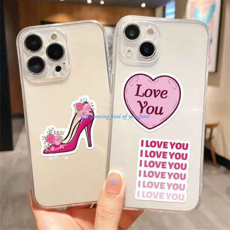 

H9EB 50Pcs Valentines Day Cartoon Sticker for Scrapbooking Journal Planner Guitar