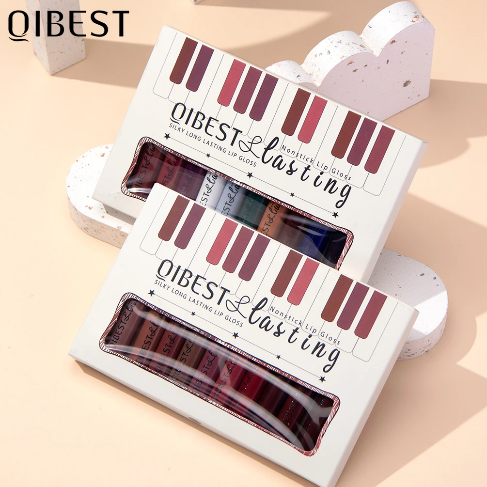 MLSMILE 12 Pcs Lip Glaze Matte Matte Liquid Lipstick That Doesn't Fade Non-Stick Cup Cosmetic Set 2025 New