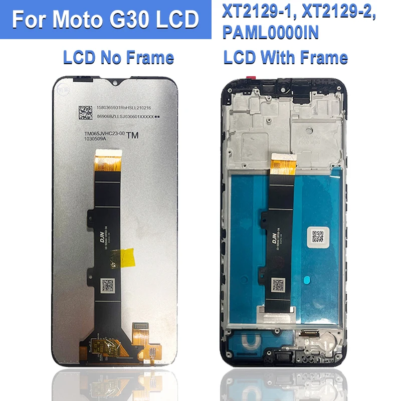 Original G Series Screen With Frame For Motorola Moto G10 G20 G30 G50 G60 LCD Touch Screen Digitizer Assembly Replacement Parts