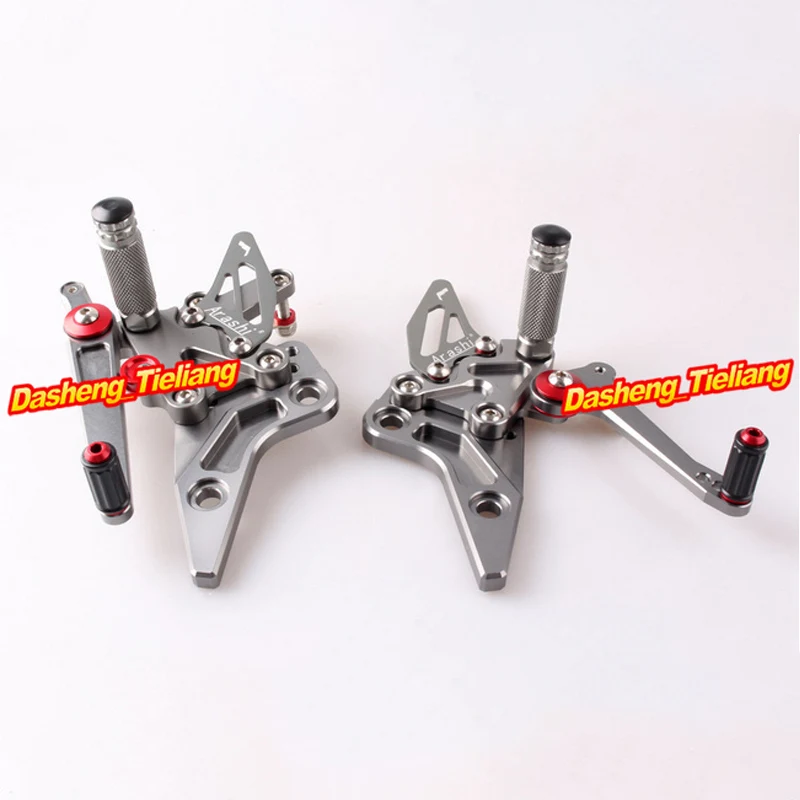 Motorcycle Adjustable Rear Set Footrests Foot Pegs Assembly For Kawasaki Z800 2013 2014 Pair Spare Parts