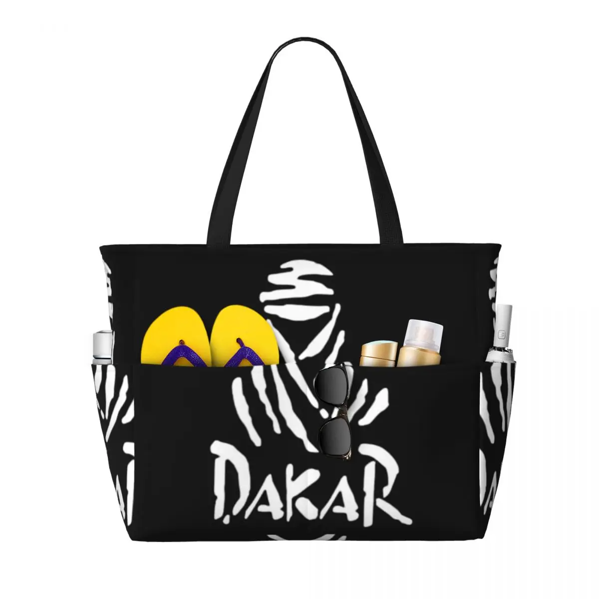 Dakar Rally Motorcycle Beach Tote Bag Sport Gym Yoga Duffle Large Tote Bag Women Travel Bag Fitness bag