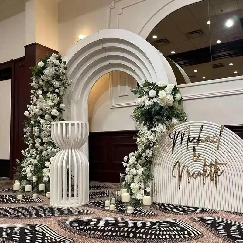 Acrylic and PVC Wedding Arch Set Professional Event Party Supplies Decorations for Ceremony Reception
