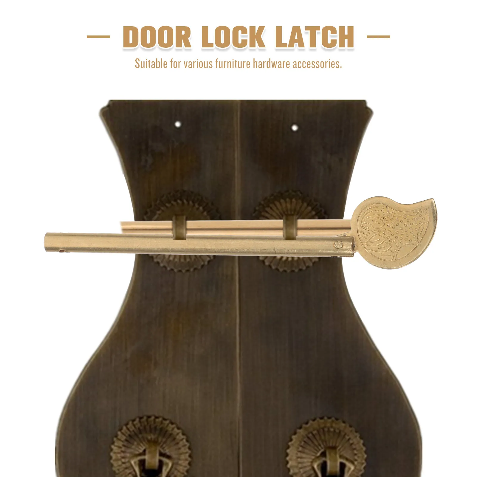Lock Key Copper Classic Door Key Bolt Metal Locking Pin for Household Safety Chinese Bolt Metal Locks Vintage Keys