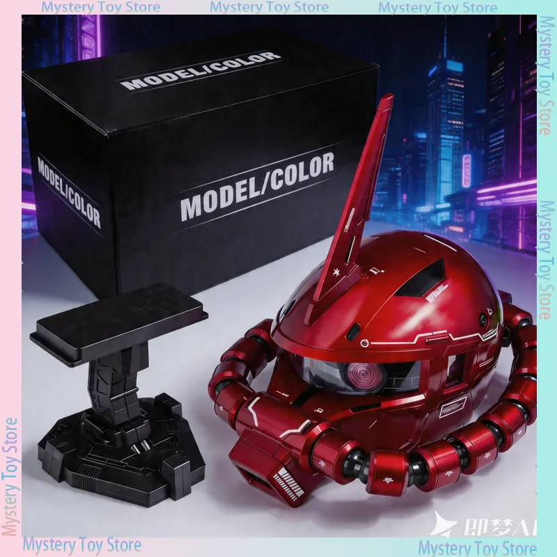 Casco Char de Red Comet con Inducción Luminosa, Figura de Acción Coleccionable, Decoración de Escritorio, Regalo de Cumpleaños para Fans del Anime