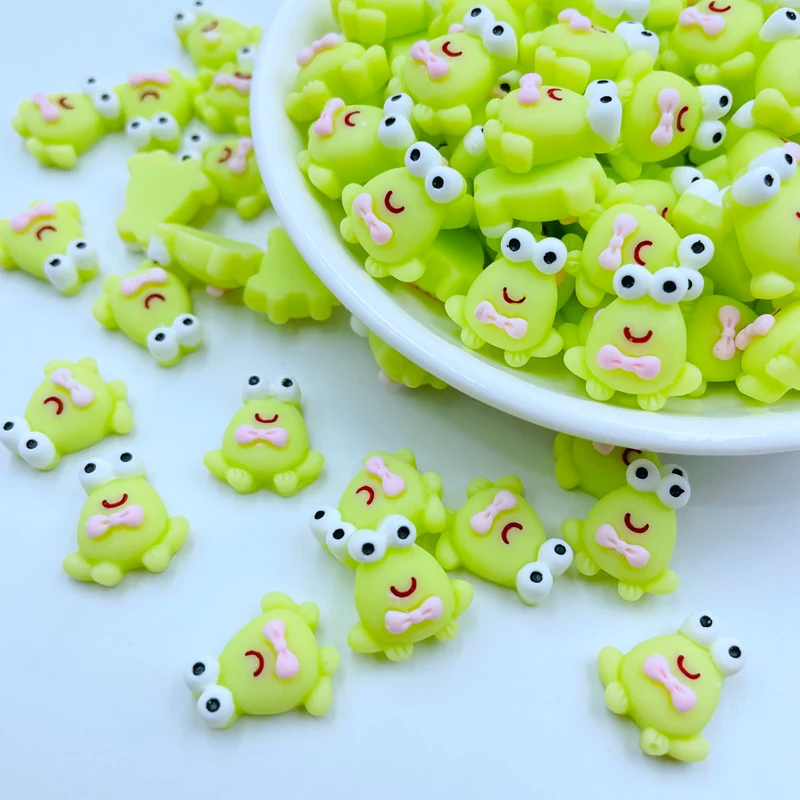 20/50 Pcs New Mini Kawaii Frog Resin Flat Back Cabochons Scrapbook Diy Party Hairpin Accessories Decorate Craft J92