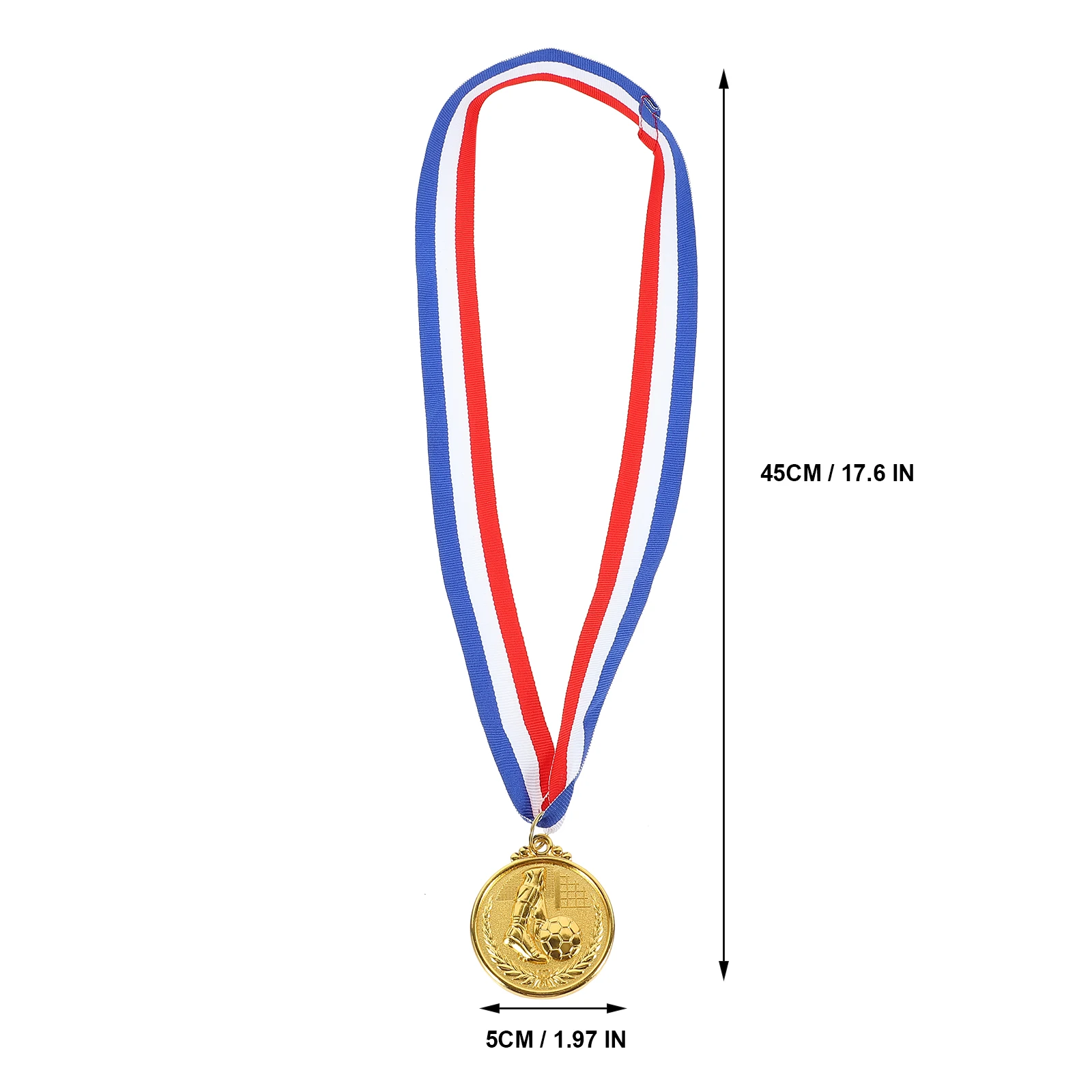

12 Pcs Soccer Medals Zinc Alloy Gold Color 5cm Diameter Awards Trophies Competition Prizes Student Party Decorations