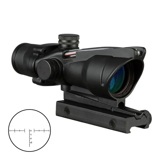 Bestsight 4X32 Jagd Zielfernrohr Echte Faser Optik Grenn Red Dot Beleuchtet Geätzt Absehen Taktische Optische Anblick 3