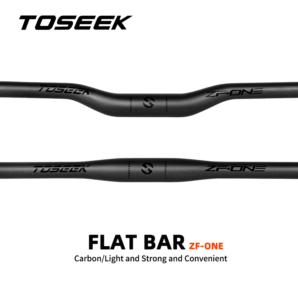 

TOSEEK ZF-ONE Велосипедный руль MTB из углеродного волокна 31,8 мм Подъемная/плоская ручка Велосипедные горные детали Запчасти для велосипеда 580 мм - 760 мм