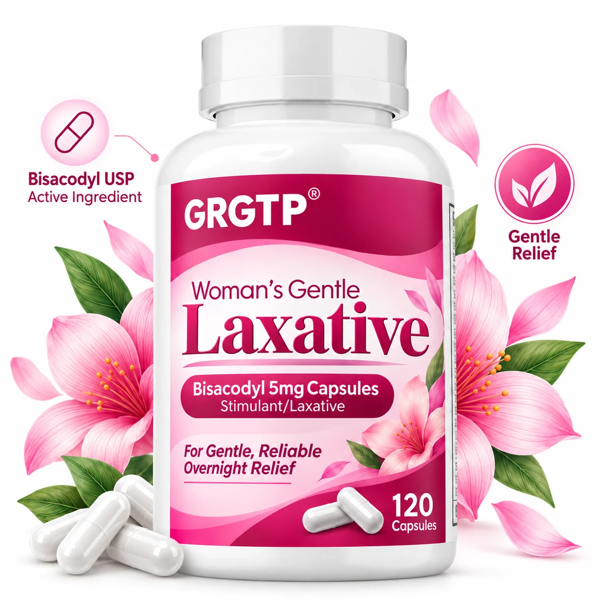 Woman's Gentle Laxative Capsules - Colon Cleanse Detox, Balance Intestinal Flora, Regular Bowel Movements, Metabolism,Gut Health