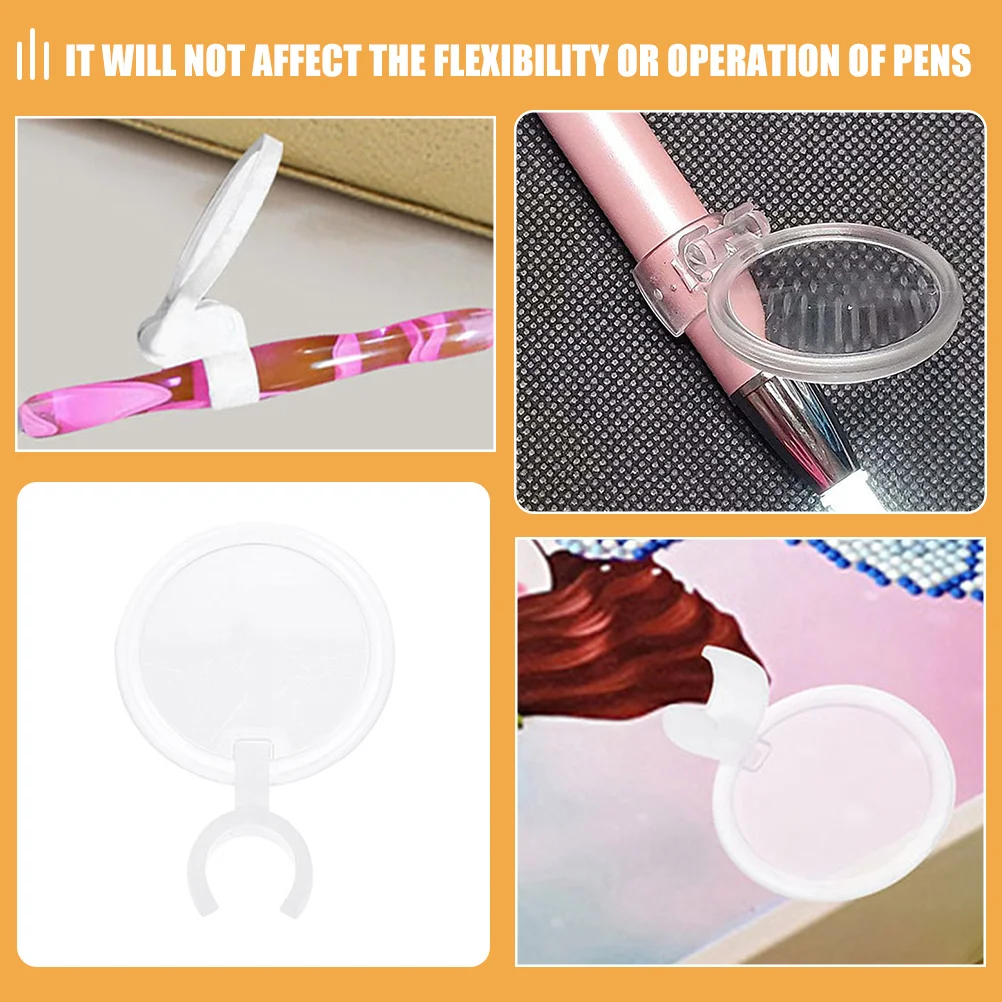 

8Pcs Diamond Pen Magnifier Glass with Pen Holder Portable Magnifying Lens for Painting Embroidery Rhinestone Sticky Drill Art