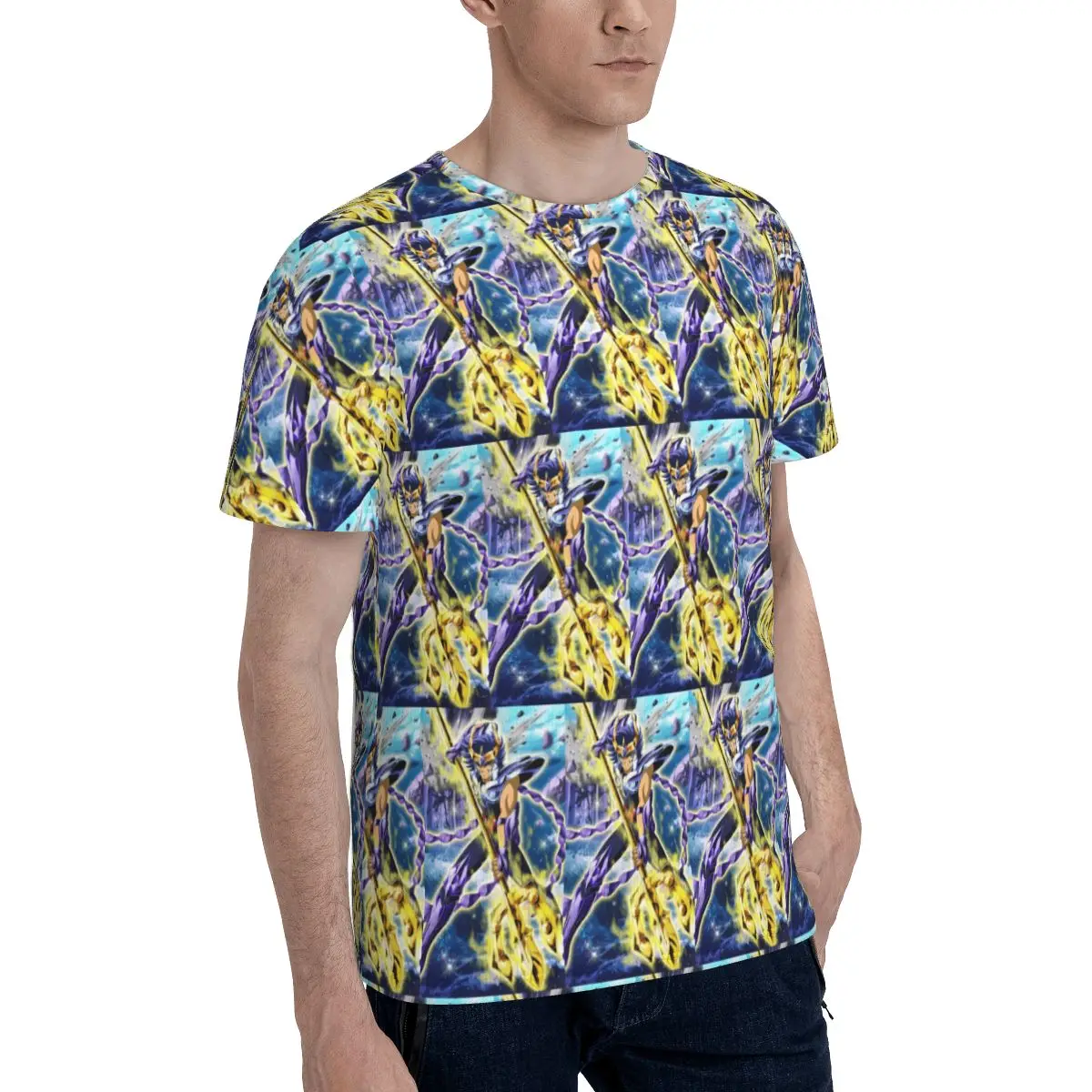 Anime Knights Of The Zodiac Phoenix Ikki T-Shirt for Men Cotton T Shirts Men's Short Sleeve Round Neck Summer Clothes Tops