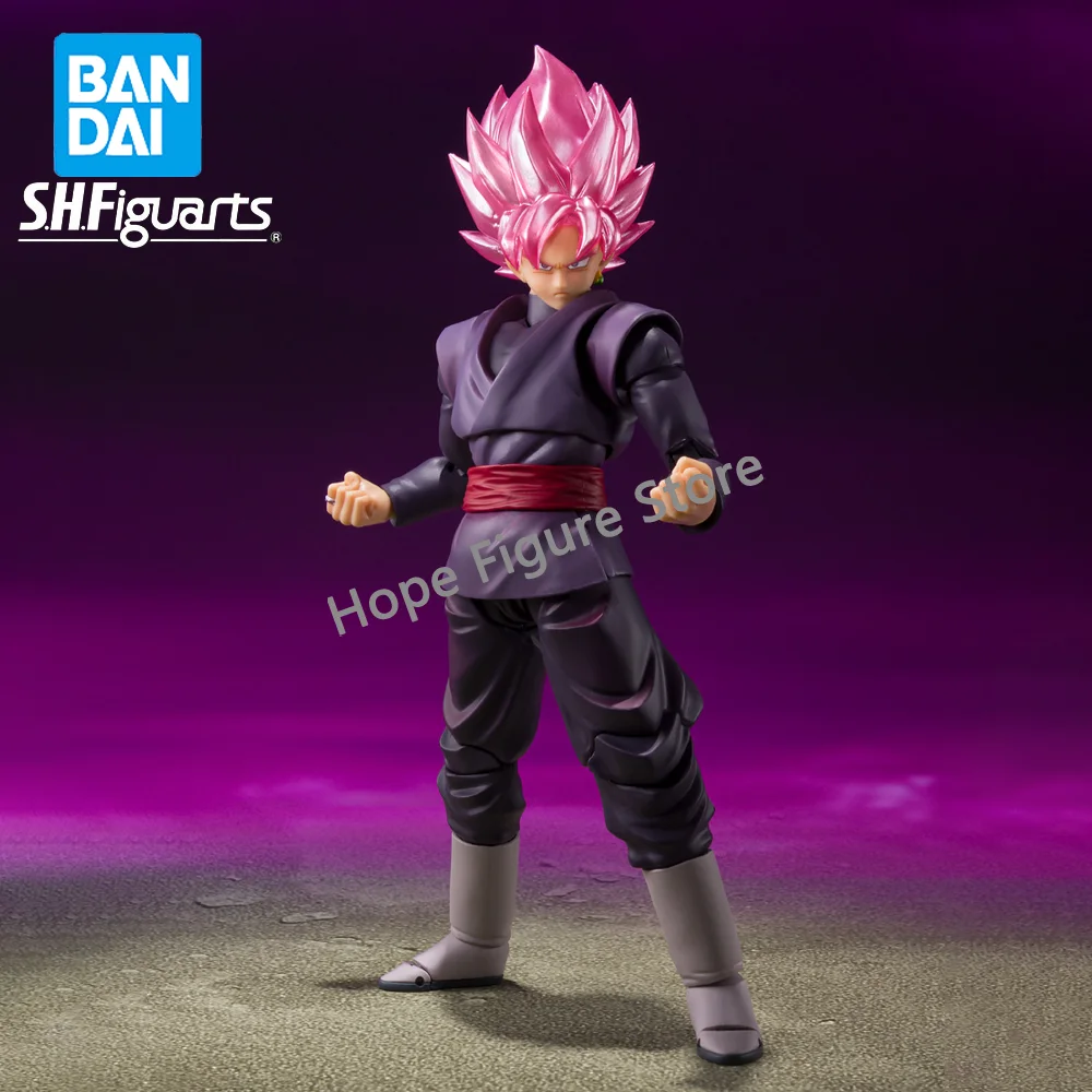 In Stock Original BANDAI SHFiguarts Dragon Ball Super Saiyan Rose Goku Black Figure Anime Model Genuine Boxed Toy