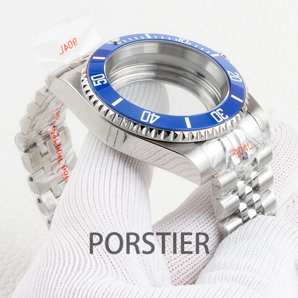 الغوص الياقوت NH35 حافظة 40 مللي متر أزرق/أخضر/أسود السيراميك الحافة صالح NH35 NH36 NH34 الفرعية ساعة حافظة اليوبيل سوار الشريحة مشبك