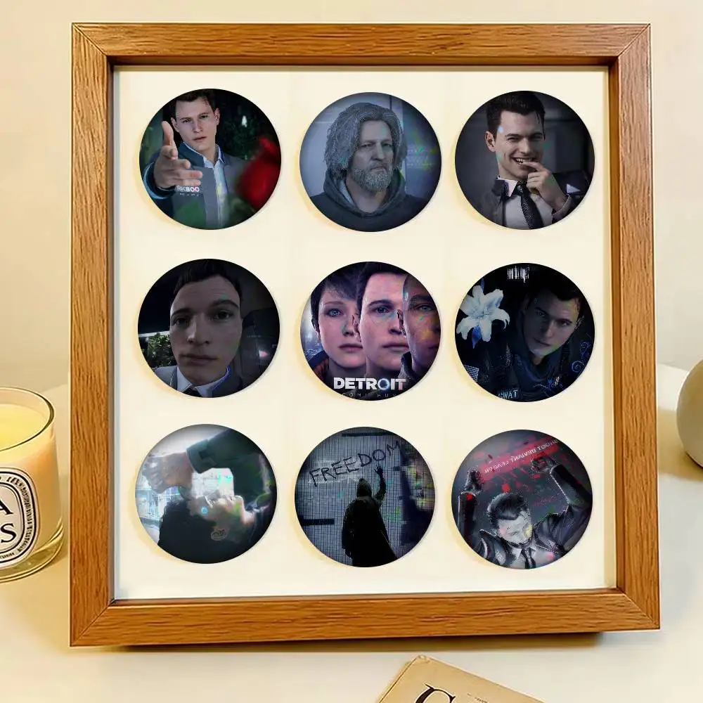 Épingles de la série mignonne D-Detroit Become Human Game, badges amusants, broches d'animaux de dessin animé intéressants, accessoires pour sacs à dos et vêtements, cadeau