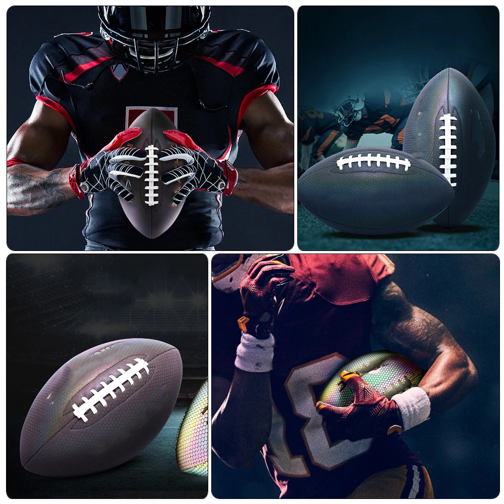 

Флуоресцентный стандартный футбольный профессиональный мяч для регби, тренировочный аксессуар, экологически чистый полиуретан, улучшает точность пропускания, сила рук