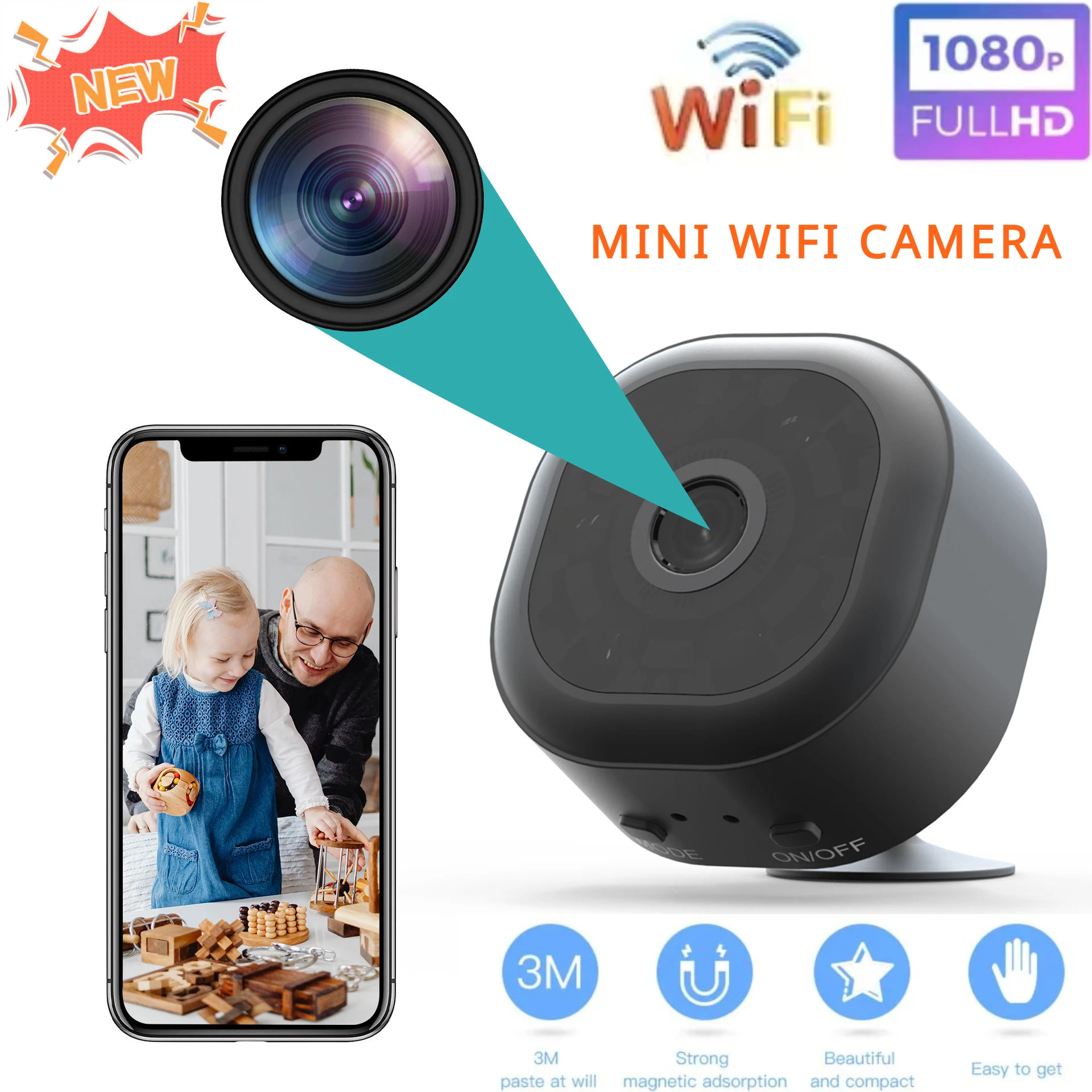 

HD 1080P Мини Wi-Fi IP-камера микрокамеры мини IP веб-камера инфракрасная ночная версия DVR удаленный датчик движения Аудио Видео Регистратор