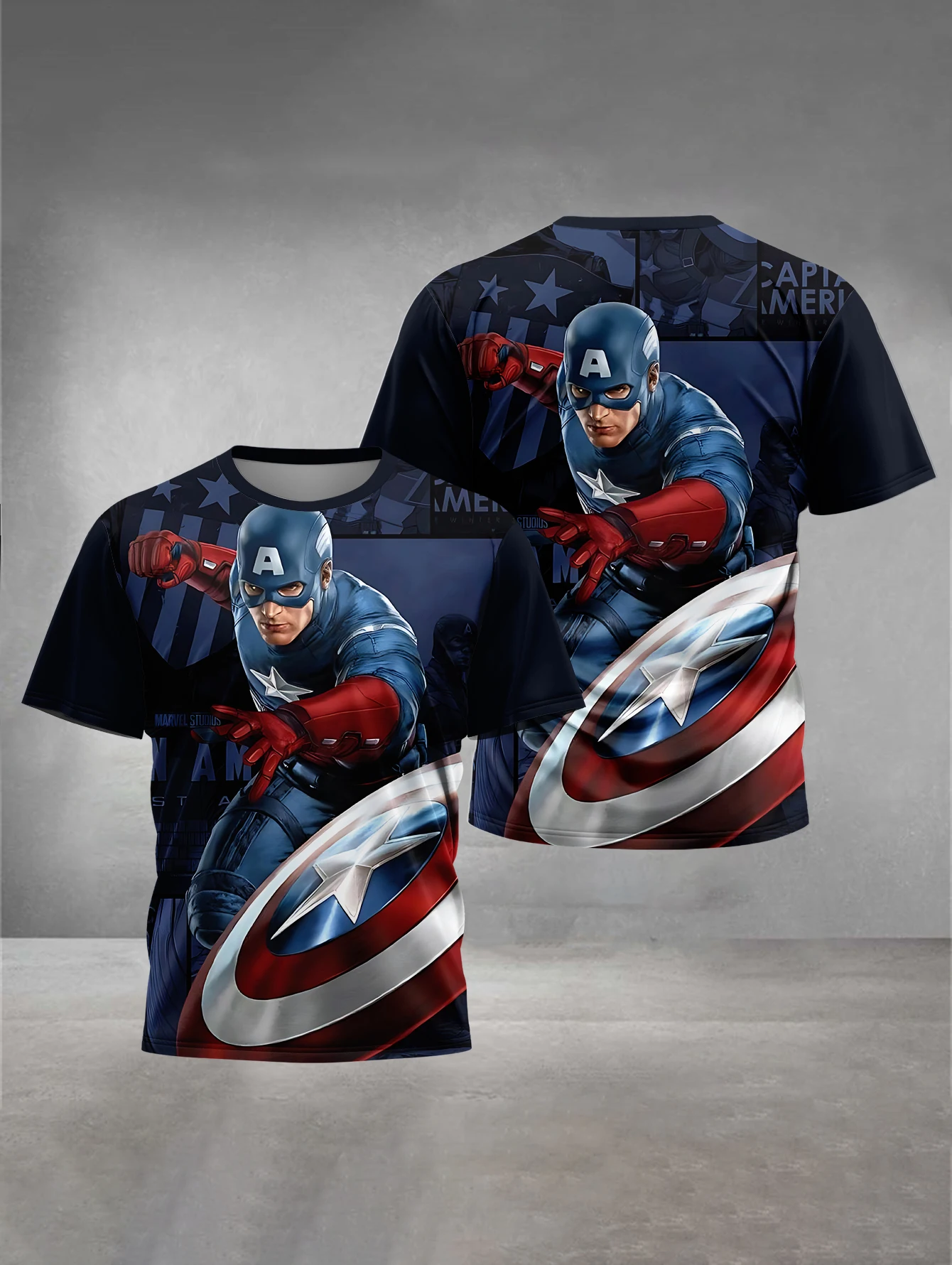 Summer T-Shirt Girls boys Captain America 3D Print Baby Clothing Male Outdoor Clothes for Children Child T-Shirt Top Shirts